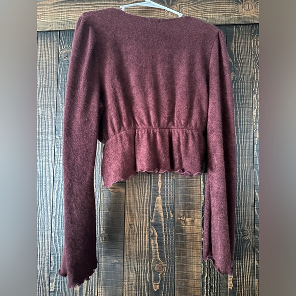 Wild Moss XL tie crop over sweater - Picture 2 of 3